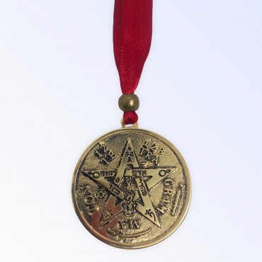Tetragramaton pentagrama Metal Dourado 4 cm Parede
