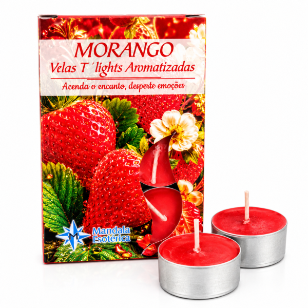Vela 6 Lights Aromática Morango Mandala Esotérica Vela 6 Lights Aromática Morango Mandala Esotérica