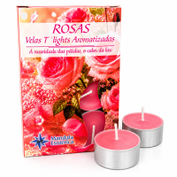 Vela 6 Lights Aromática Rosas Mandala Esotérica 