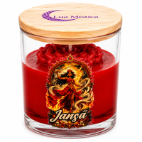 Vela Aromática Iansã Rosas Cera de Coco Lua Mística 200g 