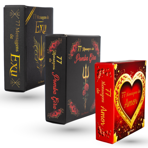 Kit 3 Box 77 Mensagens Cada | Pomba Gira, Exu & Amor
