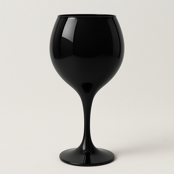 Cálice Negro Altar Vinho 400ml 20 cm Em Vidro Celebra Nadir