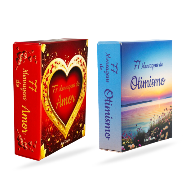 Kit Box 77 Mensagens do Amor e Mensagens de Otimismo
