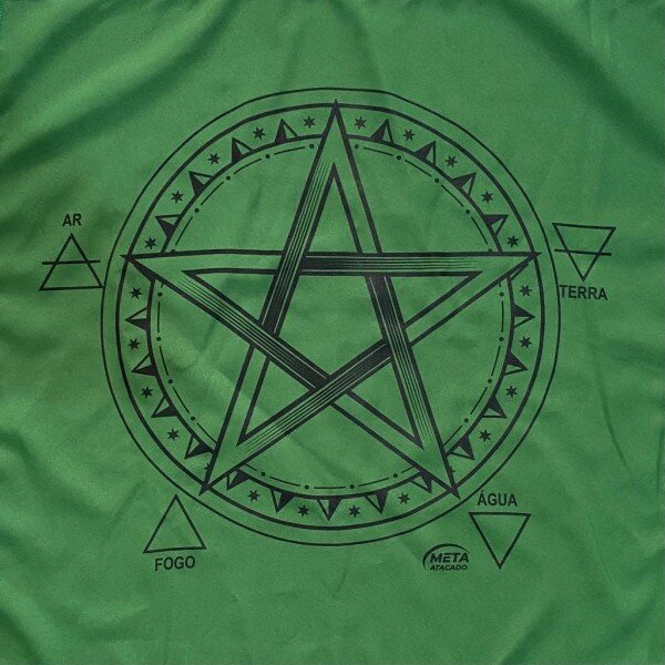 A Legítima Toalha Pentagrama Jogo de Cartas 70x70cm Verde