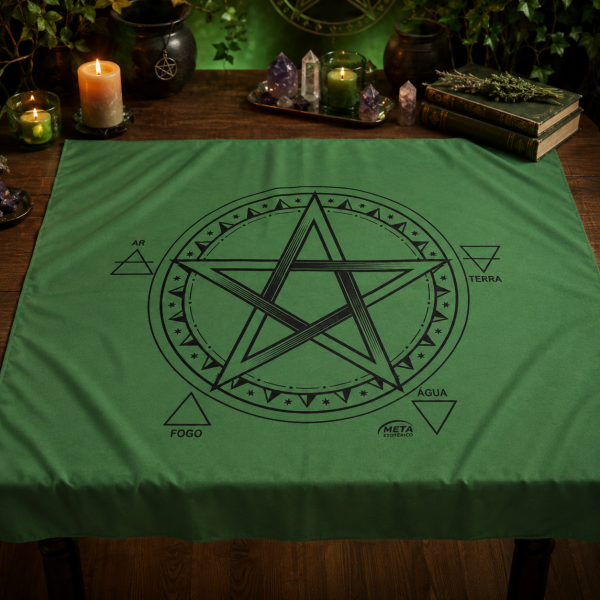 A Legítima Toalha Pentagrama Jogo de Cartas 70x70cm Verde