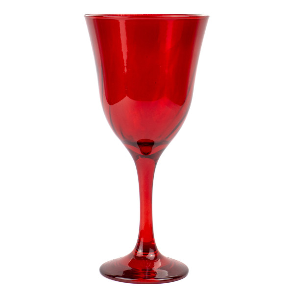 Taça Vinho Lirio Cor Vermelha Super Luxo 330 ml  - Vidro