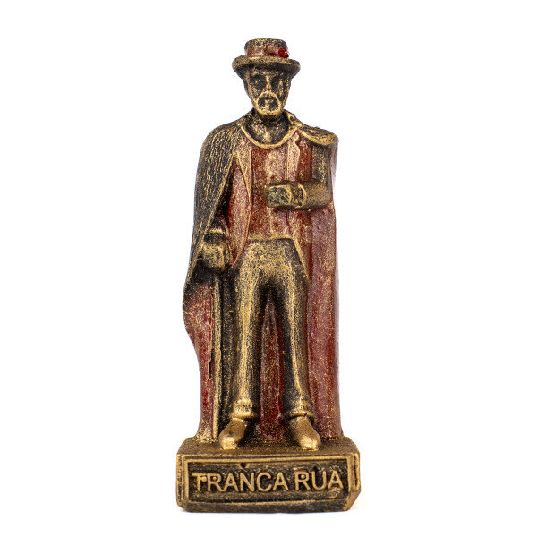 Escultura Exu Cartola Capa Preta e Vermelha 10,50 cm Resina Vintage Escultura Exu Cartola Capa Preta e Vermelha 10,50 cm Resina Vintage