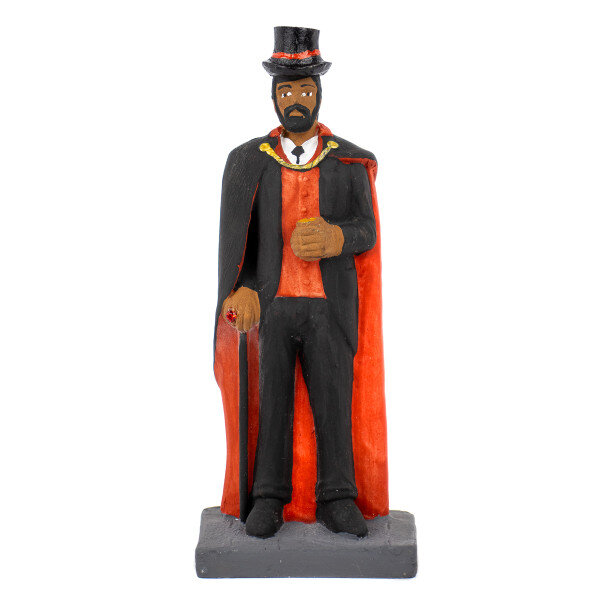 Escultura Exu Cartola Preto e Vermelho 15 cm em Resina Escultura Exu Cartola Preto e Vermelho 15 cm em Resina